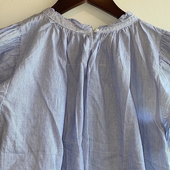 TRUTH BY REPUBLIC FLUTTER SLEEVE STRIPE WOVEN SHIRT SIZE PS - Picture 7 of 9